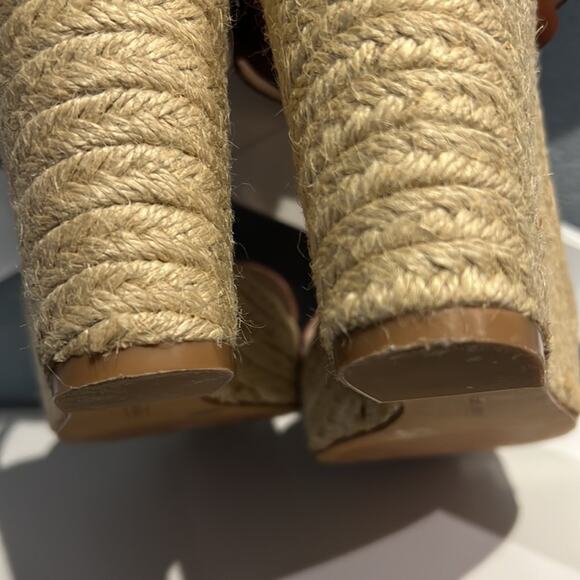 Vince Camuto Sandals Tinsell Sling Back Espadrille Wedge Platform Open Toe 9M - Picture 11 of 11